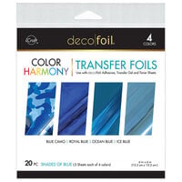 Therm O Web - iCraft - Deco Foil - Color Harmony - Transfer Sheet - Shades of Blue