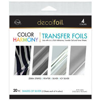 Therm O Web - iCraft - Deco Foil - Color Harmony - Transfer Sheet - Shades of Silver