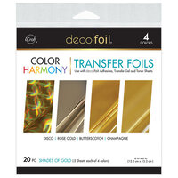Therm O Web - iCraft - Deco Foil - Color Harmony - Transfer Sheet - Shades of Gold