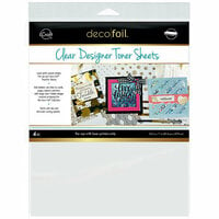 Therm O Web - iCraft - Deco Foil - 8.5 x 11 - Clear Designer Toner Sheets - Printable - 4 Pack