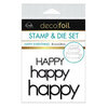 Therm O Web - iCraft - Deco Foil - Clear Photopolymer Stamp and Die Set - Happy Everything