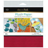 Therm O Web - iCraft - Deco Foil - 6 x 6 Plush Paper - Ruby Red - 6 pack