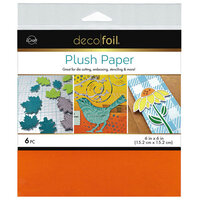 Therm O Web - iCraft - Deco Foil - 6 x 6 Plush Paper - Orange Glow - 6 pack
