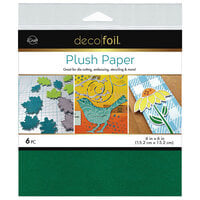 Therm O Web - iCraft - Deco Foil - 6 x 6 Plush Paper - Emerald Green - 6 pack