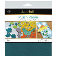 Therm O Web - iCraft - Deco Foil - 6 x 6 Plush Paper - Teal Waters - 6 pack