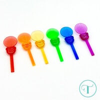 Trinity Stamps - Embellishments - Mini Cup Stoppers - Transparent Rainbow