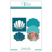 Trinity Stamps - Sweet Summer Celebration Collection - Hot Foil Plate and Die Set - Seashell