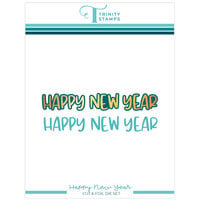 Trinity Stamps - Hot Foil Plate and Die Set - Happy New Year