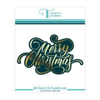 Trinity Stamps - Hot Foil Plate and Die Set - Foiled Christmas Sentiment