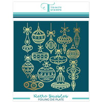 Trinity Stamps - Hot Foil Plate - Retro Baubles