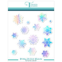 Trinity Stamps - Hot Foil Plate and Die Set- Frosty Foiled Flakes