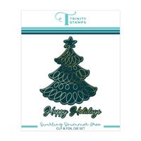 Trinity Stamps - Hot Foil Plate and Die Set - Swirling Shimmer Tree