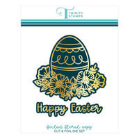 Trinity Stamps - Hot Foil Plate and Die Set - Foiled Floral Egg