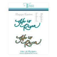 Trinity Stamps - Hot Foil Plate and Die Set - He is Risen