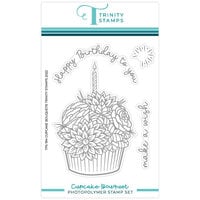 Trinity Stamps - Sweet Summer Celebration Collection - Clear Photopolymer Stamps - Cupcake Bouquet