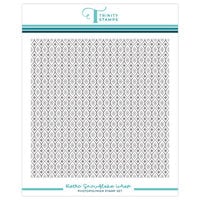 Trinity Stamps - Clear Photopolymer Stamps - Retro Snowflake Wrap Background