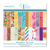 Trinity Stamps - Sweet Summer Celebration Collection - 6 x 6 Paper Pad - Double Scoop