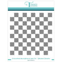 Trinity Stamps - Stencils - Checkered Background Add-On - Striped Squares