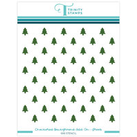 Trinity Stamps - Stencils - Checkered Background Add-On - Trees