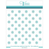 Trinity Stamps - Stencils - Checkered Background Add-On - Snowflakes