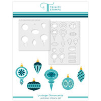 Trinity Stamps - Layering Stencils - Vintage Ornaments