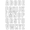 Technique Tuesday - Clear Acrylic Stamps - Alphabet - Big Timber - Outline - Uppercase