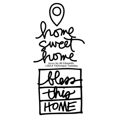 Technique Tuesday - Clear Acrylic Stamps - Home by Ali Edwards