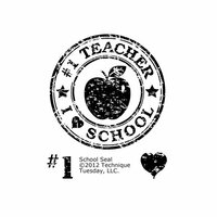 Technique Tuesday - Clear Acrylic Stamps - School Seal