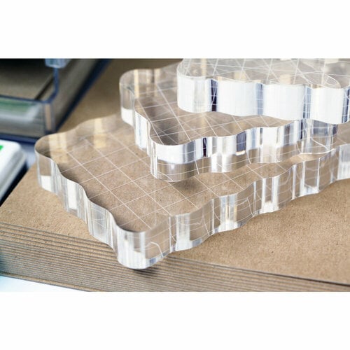 2 Pieces Large Stamp Blocks Acrylic Clear Stamping Blocks Tools with Grid  Lines for Scrapbooking Crafts Making - Yahoo Shopping
