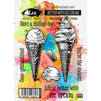 Visible Image - Clear Photopolymer Stamps - Better With Ice Cream