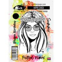 Visible Image - Clear Photopolymer Stamps - Hippie Chick