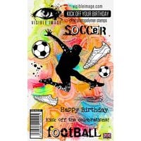 Visible Image - Clear Photopolymer Stamps - Kick Off Your Birthday