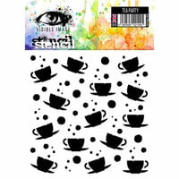 Visible Image - Alice in Wonderland Collection - 6 x 6 Stencil - Tea Party