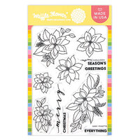 Waffle Flower Crafts - Clear Photopolymer Stamps - Poinsettia