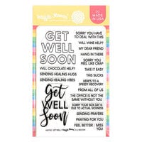 Waffle Flower Crafts - Clear Photopolymer Stamps - Get Well Sentiments