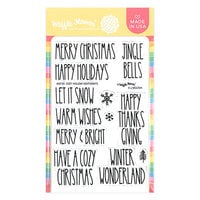 Waffle Flower Crafts - Christmas - Clear Photopolymer Stamps - Cozy Holiday Sentiments