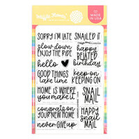 Waffle Flower Crafts - Clear Photopolymer Stamps - Snailed It Sentiments