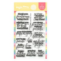 Waffle Flower Crafts - Clear Photopolymer Stamps - Hello Friend Sentiments