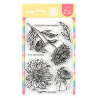 Waffle Flower Crafts - Clear Photopolymer Stamps - Chrysanthemums - November Birth Flower