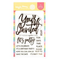 Waffle Flower Crafts - Clear Photopolymer Stamps - Oversized You're Invited