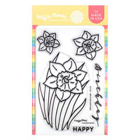 Waffle Flower Crafts - Clear Photopolymer Stamps - Sketched Daffodil