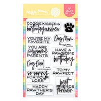 Waffle Flower Crafts - Clear Photopolymer Stamps - Pawfect Sentiments