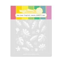 Waffle Flower Crafts - Stencils - Duo-Tone Tropical Leaves