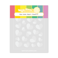 Waffle Flower Crafts - Stencils - Duo-Tone Hearts