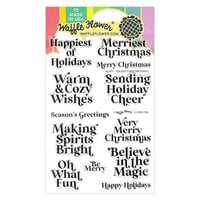 Waffle Flower Crafts - O Christmas Tree Collection - Clear Photopolymer Stamps - Holiday Cheer Sentiments