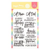 Waffle Flower Crafts - Clear Photopolymer Stamps - Purrfect Sentiments