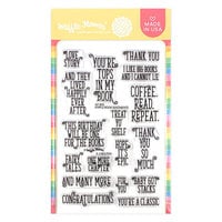 Waffle Flower Crafts - Clear Photopolymer Stamps - Simple Book Sentiments
