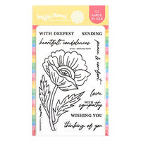 Waffle Flower Crafts - Clear Photopolymer Stamps - Sketched Poppy