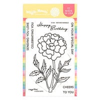 Waffle Flower Crafts - Clear Photopolymer Stamps - Sketched Marigold