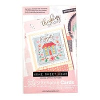 Waffle Flower Crafts - Stitchable Cards Collection - Cross Stitch Pattern Template - Home Sweet Home